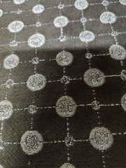 Gray/Metallic Silver Dots 1.75 Yds Zinc Textiles Designer Fabric 54 Wide