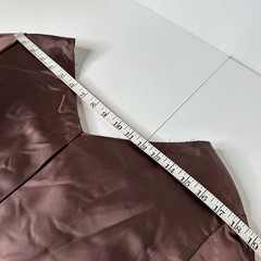 Vintage Union Made Womens Coat Lining Salvaged Brown Satin Wool Textile READ