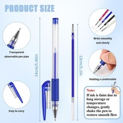 COIDEA 8 Pcs Heat Erasable Pens 1 Count (Pack of 72), Black, Blue, White, Red