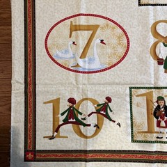 Timeless Treasures Fabrics Of Soho 12 Days of Christmas CM3142 Panel 35×43”
