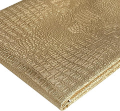 Crocodile Pattern Faux Leather Fabric 36″x54″ Marine Vinyl Soft Alligator Skin S