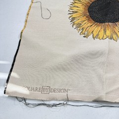 square by design upholstery fabric panel yellow sunflower usa woven 26×26