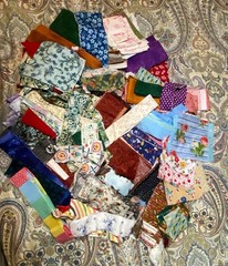 Quilt Scrap Lot 3 lb mixed 2″ + strips cotton calico prints strips floral fun