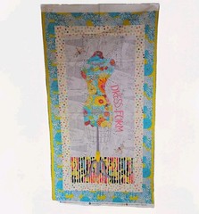 WINDHAM FABRICS 24″X42″ WALL Art PANEL By LAURA HEINE Vintage Dress Form Sewing