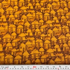 Vintage 2003 Julia Cairns African Village Cranston Cotton by the HALF YARD