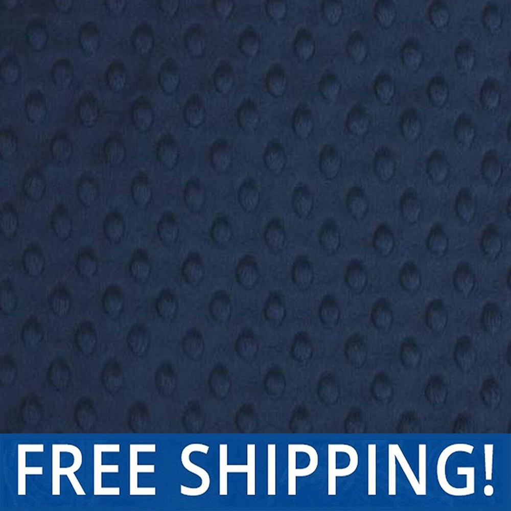Navy Dimple Dot Minky Fabric – $$ Buy More – Save More $$ – #12526