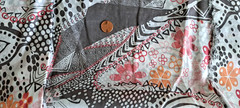Cotton Voile Abstract Floral 1.5 yds x 58″ wide – pink, coral, strawberry, taupe