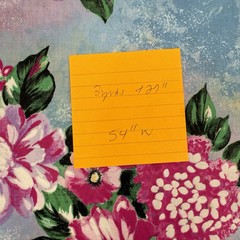 Vintage Cranston Schwartz Liebman Cotton Floral Fabric 3 yards + 17″ L x 54″ W