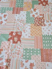 2 Piece VTG Unused Poly Floral Patchwork Print Material Stretch Lots Of Goodness