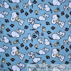 BonEful Fabric FQ Cotton Quilt Blue White 4H Club Print Clover Farm Horse Sheep