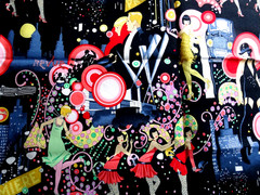 “JAZZ AGE” BY ALEXANDER HENRY FABRIC COLLECTION-1 YARD-CABERET SCENES-1 YD X 41″