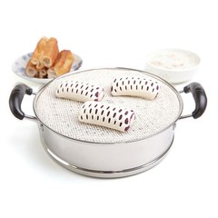 Reusable Steamer Cloth Cotton Gauze Non Stick Dumpling Pad Beige