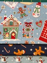 Quilting Fabric Lot – Christmas Holiday Winter, 10 Fat Quarters + 1 FREE!