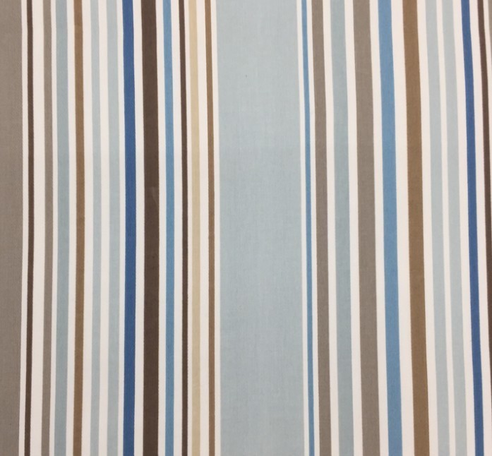 4.25 Yards Stripe in Blue and Brown Lightweight Home Decor Fabric