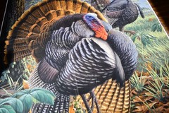 Wild Turkeys Fabric Panel Cotton 36 inches X 45 inches