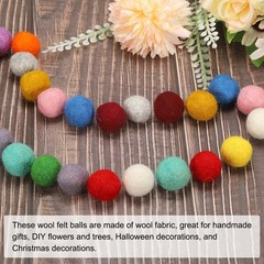 Wool Felt Balls Beads Woolen Fabric 2cm 20mm Green for Home Crafts 10Pcs