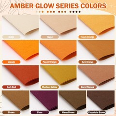 13 PCS Autumn Colorful Assorted 8×35 Inch 1.2mm Thick Stiff Felt Fabric