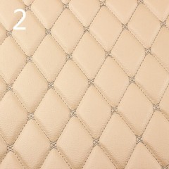 Faux Leather Fabric Car Upholstery Sponge Quilted Embroidered Thick Waterproof