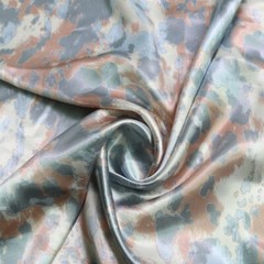By Yard Soft Satin Fabric Material Lining Geometric Charmeuse Abstract
