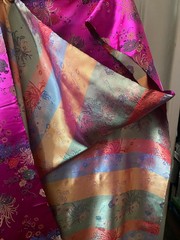 RASBERRY Chinese Brocade Jacquard with Flower Patterns