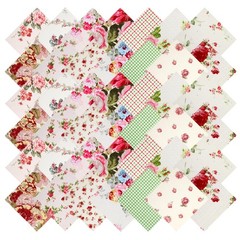 42Pcs Pink Charm Packs for Quilting, Cotton Fabric Squares 5 x 5Inch New