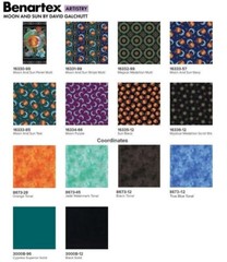 Benartex – Moon & Sun – Repeating Border Stripe – Multi