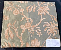 COLEFAX & FOWLER Allerton in Green 15 1/4 x 17 3/4″ Thick Woven Fabric Sample