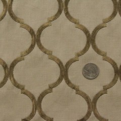 RICHLOOM ORNELLA DRIFTWOOD EMBROIDERED TRELLIS MULTIPURPOSE FABRIC BY YARD 47″W