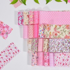 40 PCS 2.6 Inch Jelly Roll Fabric Strips Precut Cotton Floral Quilting Pink