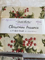 Christmas Presence By April Connell For Moda 5” Charm Pack + 2 Mini Charms