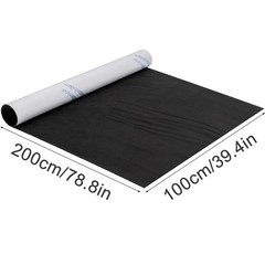 Black Microfiber Self-Adhesive Suede Fabric 39.37″x78.74″ – Premium Synthetic Le