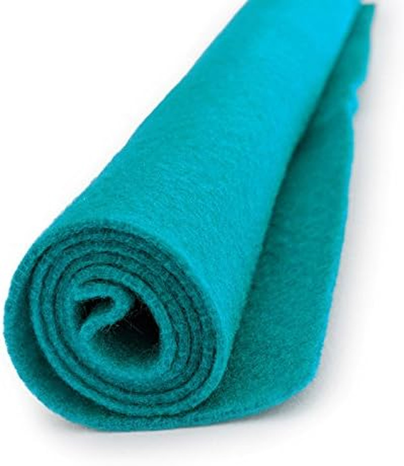 Peacock Jewel Tone Turquoise – Premium Acrylic Felt XL Craft Sheet – 12X18 Inche