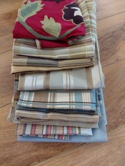 13 Sample Fabric Lot Silk And Polyester And Other