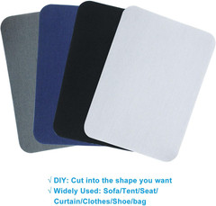 12Pcs Fabric Repair Patches, Black, Blue, Dark Grey, Light Gray | Iron-on Cot…
