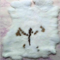 Natural Rabbit Hide Fur Pelts – Craft & Sewing Quality – Spotted Color – 5 Pack