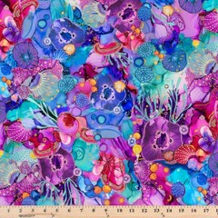 Painted Sea Large Under the Sea 05941MU by half yard continuous cuts