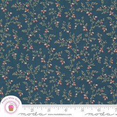 Moda SANDALWOOD 44386 14 Indigo Blue FLORAL 3 SISTERS Quilt