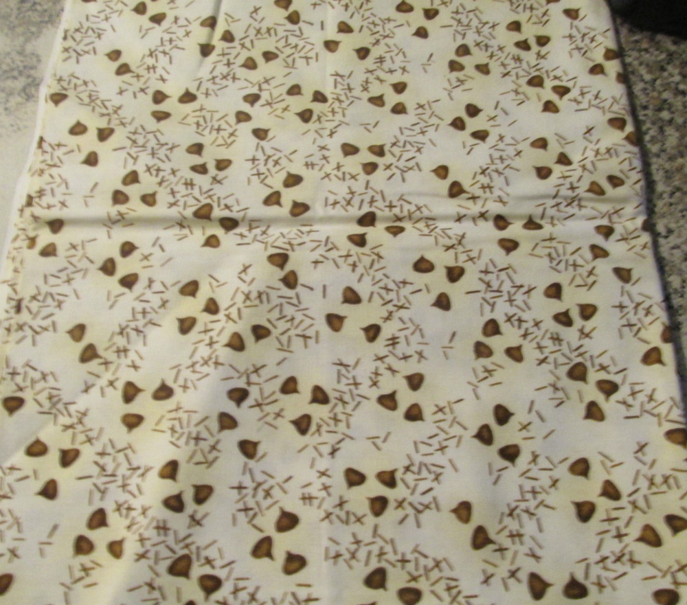 Rare 24″ x 58″ Quilt Fabric Just Deserts Diane Knotts Clothworks chocolate Chips