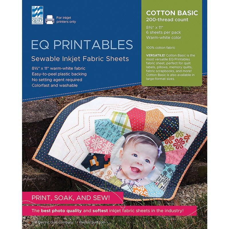 Inkjet Cotton Fabric Sheets 6 ct 8.5″ x 11″, P-FABRC