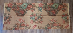 Ralph Lauren Fabric Remnant Scrap Upholstery Material Tan Floral 59″ x 24″