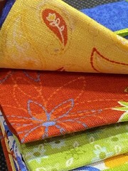 Creative Cuts Stax Cotton Fabric Multicolor 5 Pieces Floral 18 x 21 inch Cats