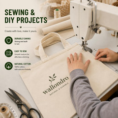 Canvas Fabric, Premium 10oz 100% Cotton Duck Canvas Fabric by The Yard, Canvas M