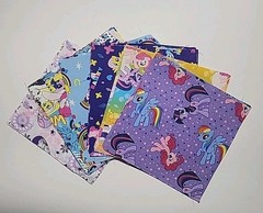 37 Precut My Little Pony Quilt Squares 8.5 X 8.5 Mixed Characters and Colors New