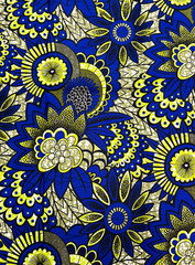 Polyester High Quality Design – Lime Green Olive White Navy Royal Cream
