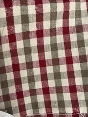 Lot of 54″ wide plaid cotton heavy large small check primitive yds red sage tan