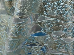 Blue Gold Metallic Brocade Organza Fabric 58” Width Sold By The Yard