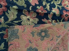 2 upholstery weight tapestry sample cuts 25″ x 25″ 1 brown & 1 black background