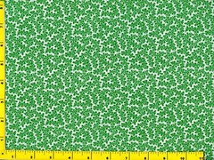 Tiny Dark Green Flowers & Leafy Vines Quilting & Sewing Fabric by the Yard #512