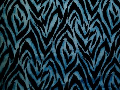 BTHY (18″x43″) Blue/Black Animal Zebra Print New Cotton fabric