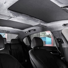 Suede Headliner Fabric with Foam Backing, Auto Suede Roof 96″ L × 60″ W Gray